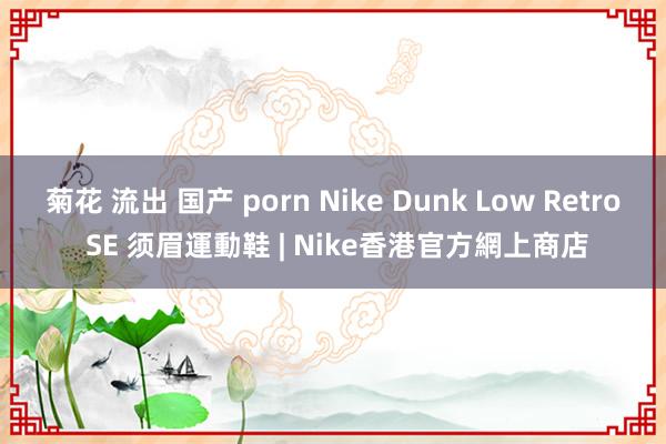 菊花 流出 国产 porn Nike Dunk Low Retro SE 须眉運動鞋 | Nike香港官方網上商店